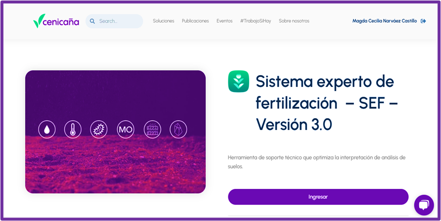 SEF 3.0 – Sistema Experto de Fertilización de Cenicaña Hecho para caña de azúcar