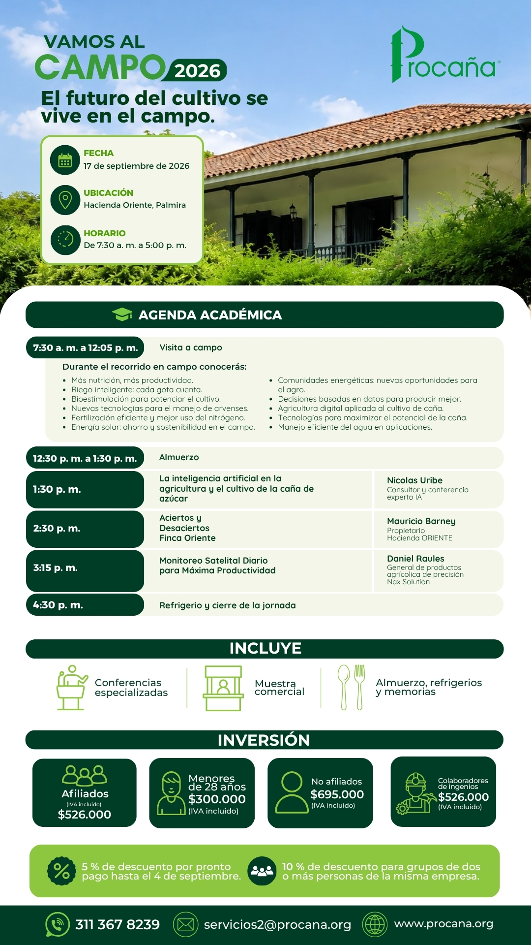 Conoce la agenda de Vamos al Campo 2026